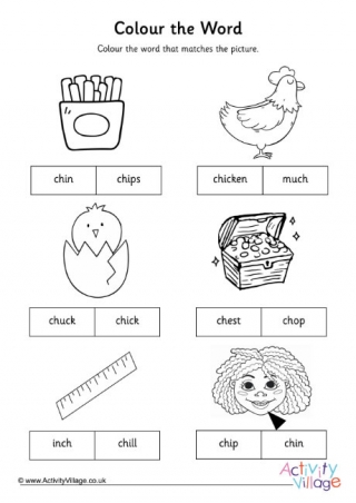 Ch Digraph Colour The Word