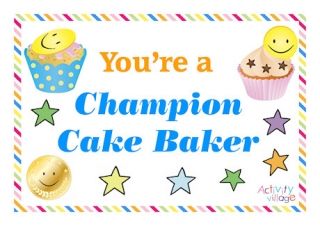 Champion Cake Baker Certificate