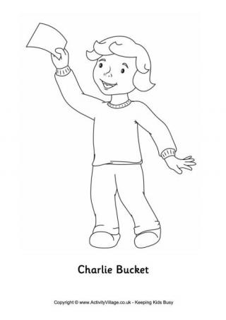 Charlie Bucket Colouring Page