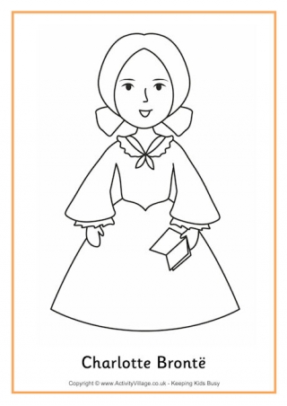 Charlotte Bronte Colouring Page