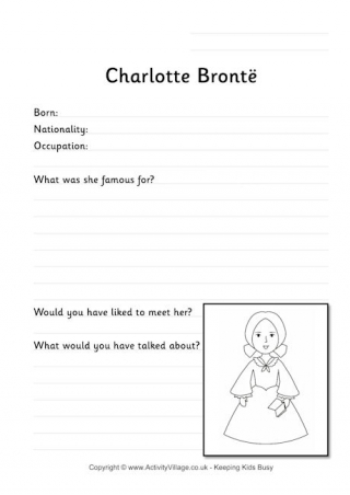 Charlotte Bronte Worksheet