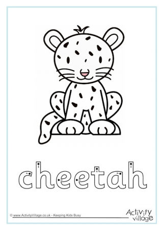 Cheetah Finger Tracing