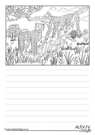 Cheetahs Scene Story Paper