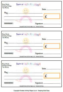 Cheques for kids