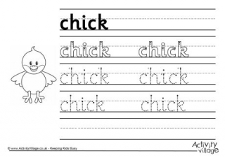 Chick Handwriting Worksheet