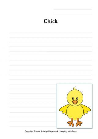 Chick writing page