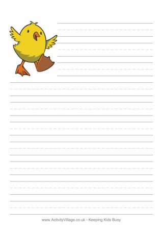 Chick Writing Paper