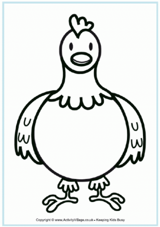 Chicken Colouring Page