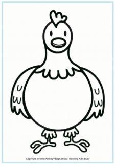 Chicken Colouring Pages