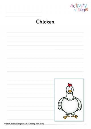 Chicken Writing Page