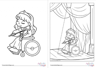 Children With Disabilities Colouring Page 14