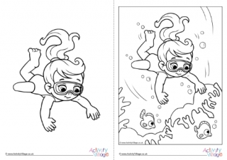 Children With Disabilities Colouring Page 16