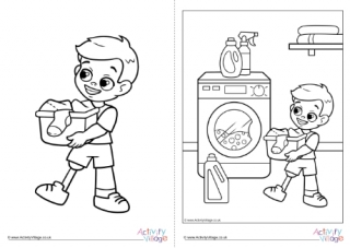 Children With Disabilities Colouring Page 22