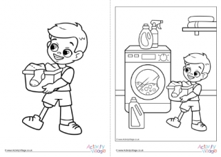 Children With Disabilities Colouring Page 22