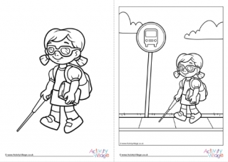 Children With Disabilities Colouring Page 23