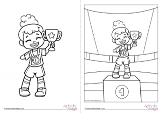 Children With Disabilities Colouring Page 25