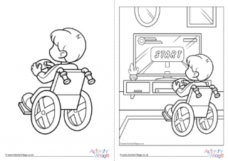 Children With Disabilities Colouring Page 27