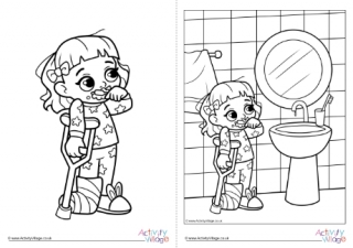 Children With Disabilities Colouring Page 2