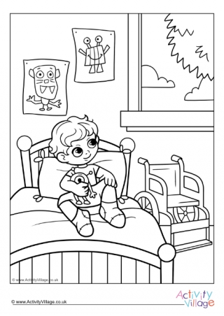 Children With Disabilities Colouring Page 5