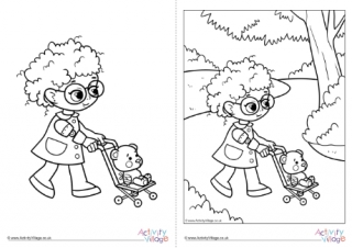 Children With Disabilities Colouring Page 7