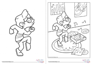 Children With Disabilities Colouring Page 9