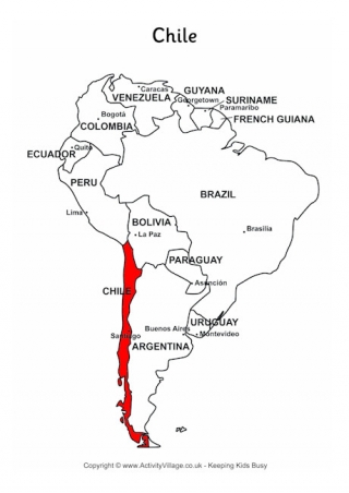 Chile On Map Of South America