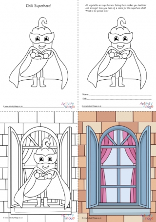 Chili Superhero Colouring Set