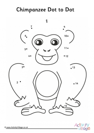 Chimpanzee Dot To Dot