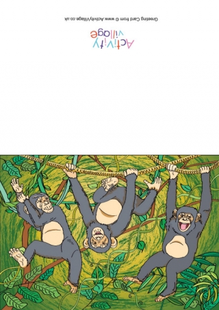 Chimpanzee Scene Card