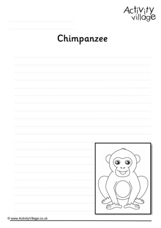 Chimpanzee Writing Page