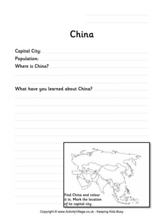 China Worksheet
