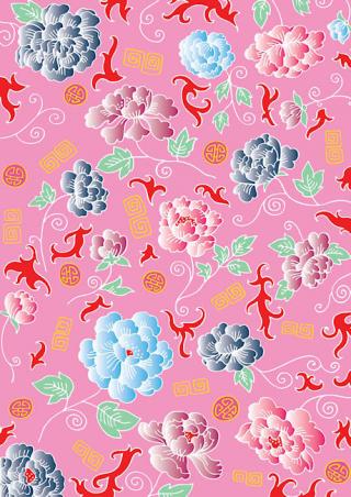 Chinese Carnations Scrapbook Paper