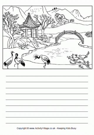 Chinese Landscape Story Paper