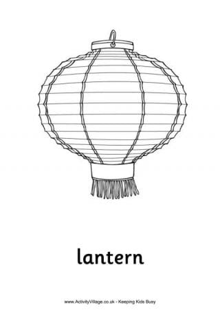 Chinese Lantern Colouring Page