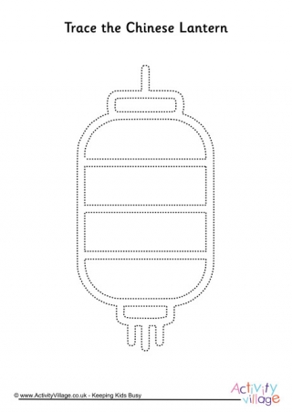 Chinese Lantern Tracing Page