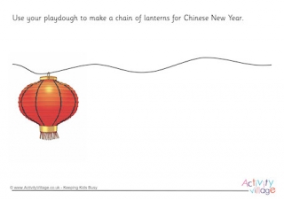 Chinese Lanterns Playdough Mat