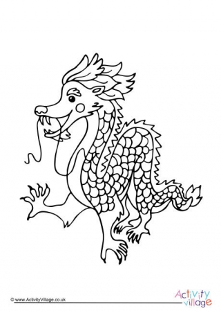 Chinese New Year Dragon Colouring Page