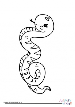 Chinese New Year Snake Colouring Page