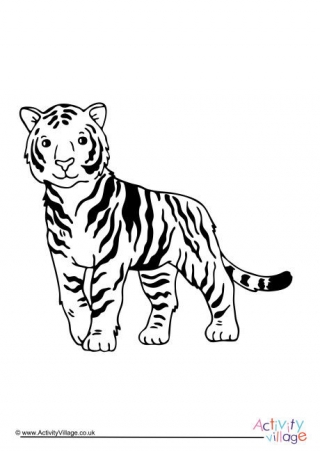 Chinese New Year Tiger Colouring Page