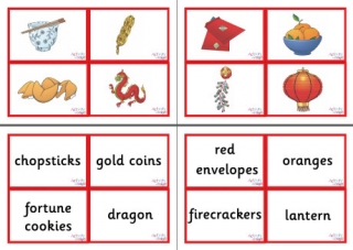 Chinese New Year Vocabulary Matching Cards
