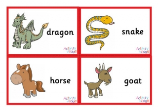 Chinese Zodiac Flash Cards Small