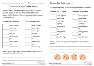 Chocolate Chip Cookies Worksheet