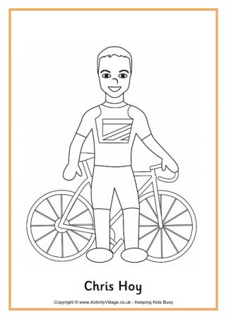 Chris Hoy Colouring Page