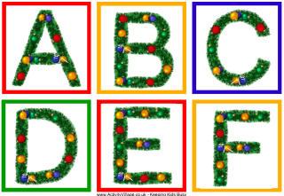 What are printable alphabet letters?