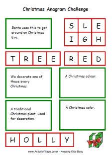 Christmas Anagram Challenge