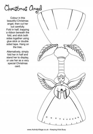 Christmas Angel Colouring Craft