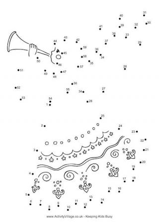 Christmas Angel Dot to Dot