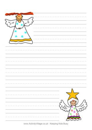 Christmas Angel Writing Paper