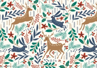 Christmas Animals Scrapbook Paper