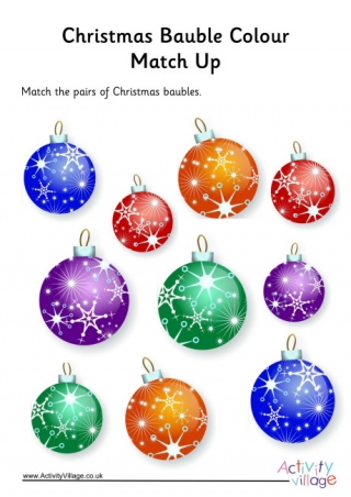 Christmas Bauble Colour Match Up